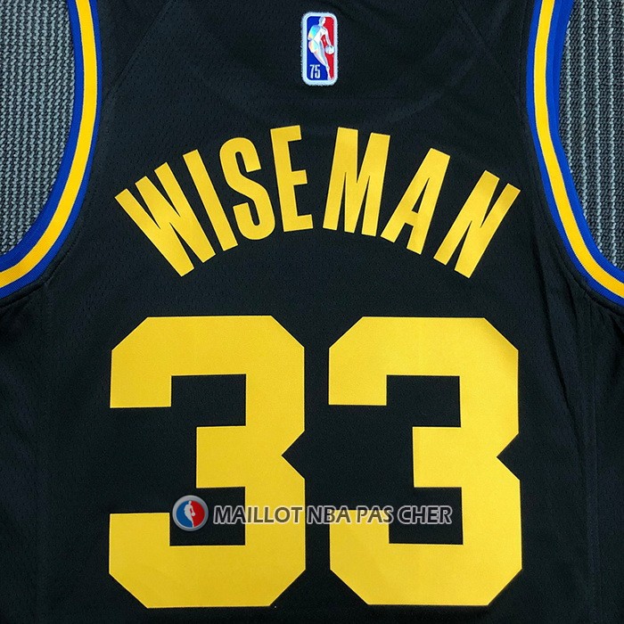 Maillot Golden State Warriors James Wiseman NO 33 Ville 2021-22 Noir